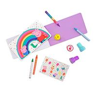 Amscan 9906342 - Set da scrittura Peppa Pig, 16 pezzi, 4 fogli di adesivi, 4 blocchi per appunti, 4 matite colorate, 4 timbri, set regalo