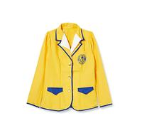 amscan 9906450 - Costume da donna con cappotto giallo, taglia 40-42, giallo/bianco