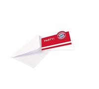 Amscan 9906515 - Biglietti d'invito FC Bayern München con buste, 8 pezzi, formato 13,9 x 8 cm, carta piegata, festa, compleanno