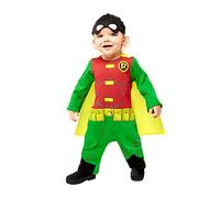 amscan 9906716 Warner Bros Costume classico Robin (6-12 mesi), unisex, per bambini, verde