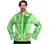 amscan 9907014 - Camicia da discoteca in raso, taglia XL, colore: Verde lime