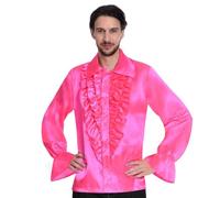 amscan 9907015 Adulti Mens Satin Rosa Camicia Discoteca Dimensione Standard