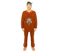 amscan 9907082 - Costume da uomo per adulti, taglia L, colore: Marrone