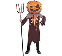 amscan 9907140 - Costume da zucca spaventosa, unisex, per bambini, età: 8-10 anni