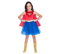 amscan 9908399 Wonder Woman Costume, Ragazze, Blu, Rosso, Età: 8-10 Anni