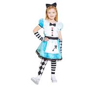 amscan- Alice-Costume Classico per Halloween, 4-6, Multicolore, 4/6 anni, 9908465