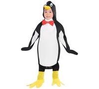amscan 9908470 - Costume da pinguino con cappuccio per bambini, età: 6-8 anni