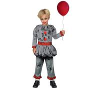 amscan, 9908549 Costume da clown cattivo per bambini, per Halloween, circo, spaventoso, per bambini (età 6-8 anni)