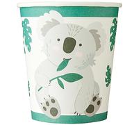 amscan 9908600-66 - Bicchieri di carta Koala per feste di compleanno, confezione da 8
