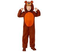 amscan 9908809 - Costume da orsetto per bambini, con motivo animale, per settimana, per bambini, età 8-10 anni, colore: marrone