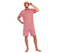 amscan 9908836 - Costume da bagno da uomo, taglia XL, colore: Rosso