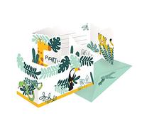 amscan 9909356 - Biglietti d'invito Get Wild con Buste, 8 Pezzi, Carta, Compleanno per Bambini