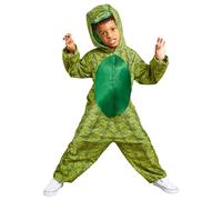 amscan 9910081 Animale Costume intero da coccodrillo, per adulti, età 10-12 anni, Verde