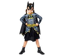 amscan Costume Ufficiale Warner Bros Batgirl 2-12 Anni Sostenibile, Nero, Giallo e Blu, 6-8 Anni