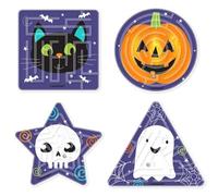 amscan 9911677 - Gioco di Movimento Maze Junior, 4 Pezzi, Colore: Viola/Bianco