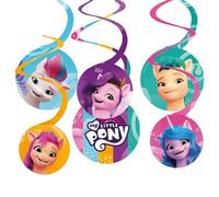 Amscan 9911895 - Decorazioni a spirale da appendere per feste di compleanno My Little Pony, con licenza ufficiale, confezione da 6