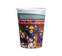 amscan 9912959 - Bicchieri di carta con licenza ufficiale Fireman Sam, confezione da 8