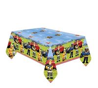 amscan 9912961 - Tovaglia Sam pompiere, 120 x 180 cm, in carta, per compleanno dei bambini, decorazione di compleanno