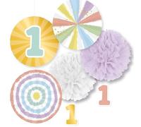 amscan 9913412 - Set di 5 Decorazioni Arcobaleno