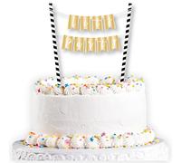 Amscan 9913751 - Ghirlanda decorativa per torte con scritta "Let's Party", 25 cm