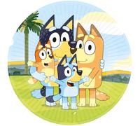 Amscan Piatti di carta Bluey 23 cm Confezione da 8