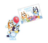 Amscan 9915645 Bluey Diecut Invite & Envelope Invitations
