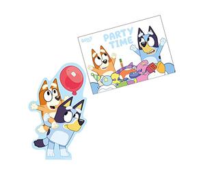 amscan 9915645 Bluey Diecut invito e busta