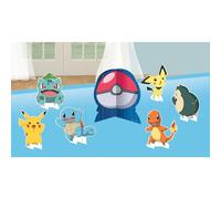 amscan- Decorazioni centrotavola per Feste di Compleanno per Bambini, con Licenza Ufficiale Pokémon, 7 Pezzi, Multicolore, 9917124