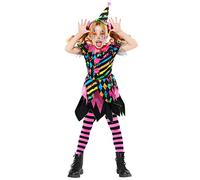 amscan 9917879 Costume da clown horror per bambine, per Halloween, multicolore, 4-6 anni