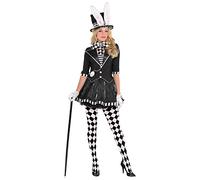 amscan 9918192 - Costume da Cappellaio Matto Scuro, da donna, taglia 48-48, colore: nero