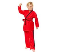 amscan 9918492 - Costume ufficiale Cobra Kai Eagle Fang per bambini, età: 6-8 anni