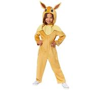 amscan 9918513 - Costume ufficiale Pokémon Eevee con cappuccio, unisex, per bambini, età: 6-8 anni