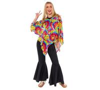 Amscan 9918540 - Costume unisex Tie Dye Poncho per adulti, per feste e feste