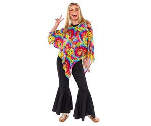 Amscan 9918540 - Costume unisex Tie Dye Poncho per adulti, per feste e feste