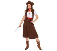 amscan 9919000 - Costume da donna World Book Day Western Cowgirl Adults, taglia 14 - 16