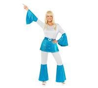 amscan 9919010 - Costume da donna 1970 pop danza per adulti taglia 10-12