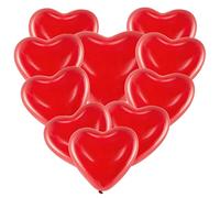Amscan 998162 - Palloncini in lattice a forma di cuore, 10 pezzi, circa 40 cm, rosso, San Valentino, palloncini