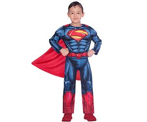 amscan Amscan 9906073 - Costume classico da Superman per bambini e ragazzi, con licenza ufficiale Warner Bros DC Comics, età: 10-12 anni