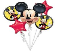 Amscan Anagram 4070101 - Bouquet di palloncini Disney Topolino in alluminio, 5 pezzi