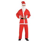 Amscan Animali, Babbo Natale Costume Santa Claus Men, Tinta unita, red, XL, 9907363