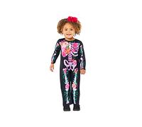 Amscan - Bambino e bambini scheletro floreale ragazze Halloween costume costume Età: 2 anni - 8 anni
