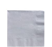 Amscan Big Party Pack tovaglioli da pranzo 6,5"" x 6,5"" argento