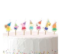 Amscan Candele per feste di compleanno di Peppa Pig su stecchini in legno, confezione da 7, 9918346