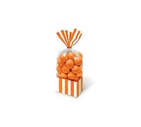 Amscan Candy Buffet Strisce Party Bags, Arancione