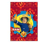 amscan- Fire Man Party Loot Bags-8 PCS. Cbeebies Sam Sacchetti per Feste, Motivo: Pompiere, 8 Pezzi, Stampa con Lettere, Rosso, 1 count (Pack of 8), 11012081