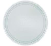 Amscan - Confezione 8 piatti, ø 22,8 cm, colore: Argento