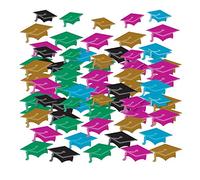 amscan Coriandoli multicolore a forma di cappello da laurea, 1 pezzo, 9900816