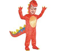 amscan Costume arancione dinosauro per bambini