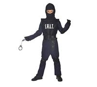 amscan Costume da agente SWAT per bambini, Nero, 4-6 Anni