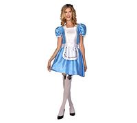 amscan Alice nel Paese delle Meraviglie Taglia 48-50 Set Costume, Bue e Bianco, 16-18 Donna
